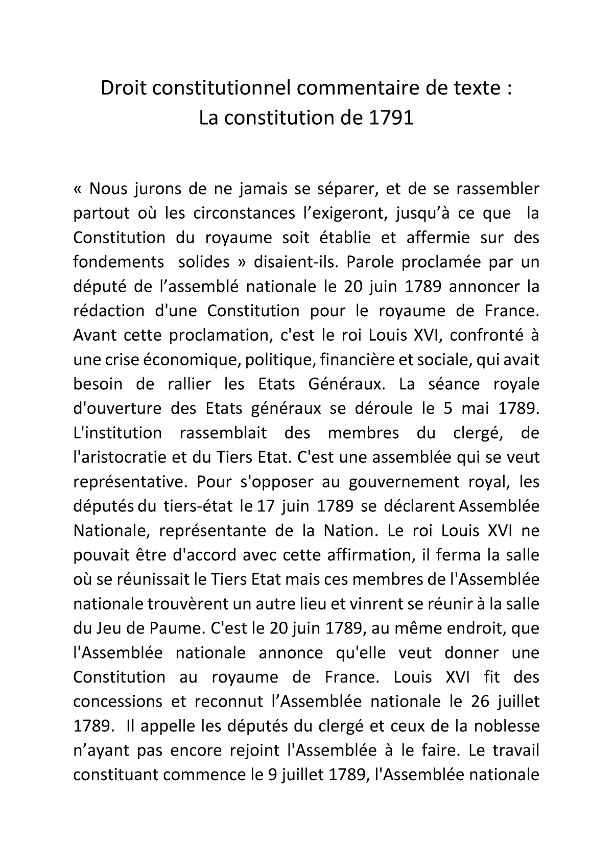 dissertation constitution 1791