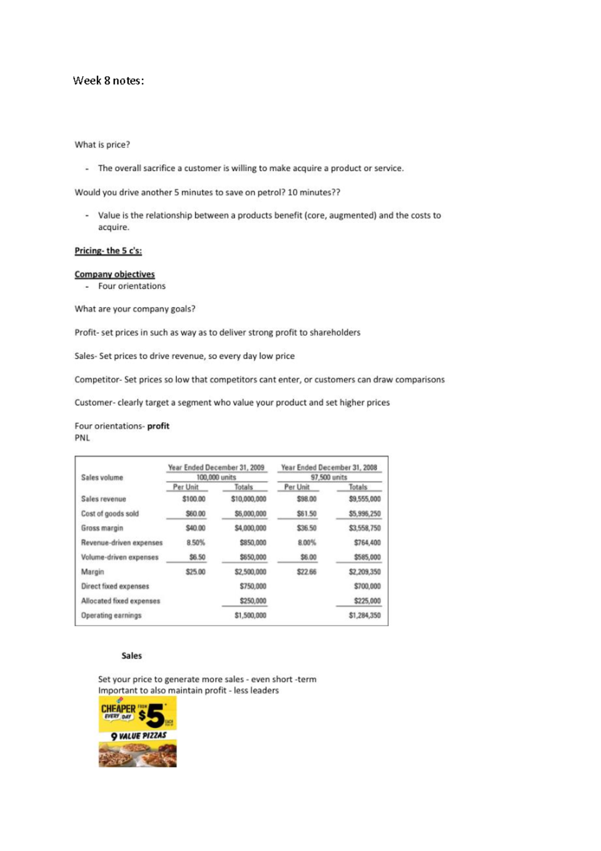 Marketing Week 8 notes - BS05 - Week 8 notes: - Studocu