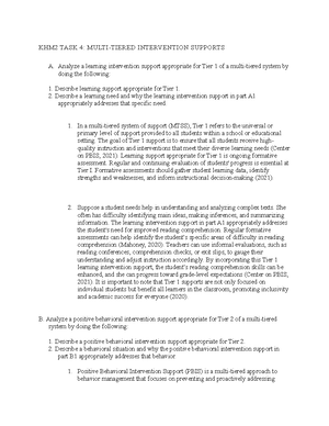 D169 Task 1 - An example of a passed task for D169. - Elli Sanchez D169 ...