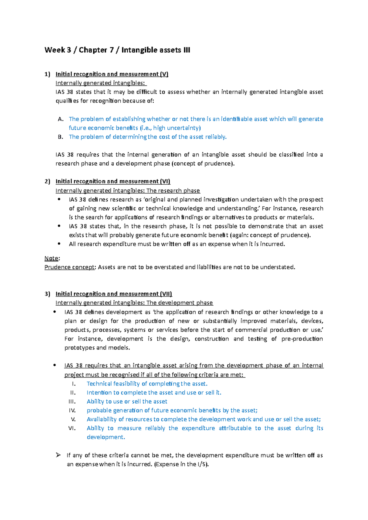 Week 3 - Chapter 7 - Week 3 / Chapter 7 / Intangible assets III 1 ...