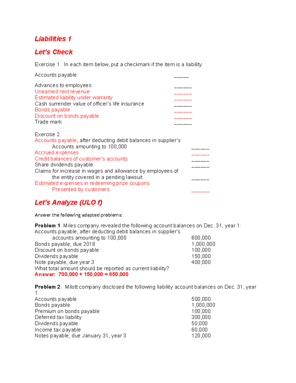 3 Liabilities-1-asnwer-key - Liabilities 1 Let’s Check Exercise 1. In ...