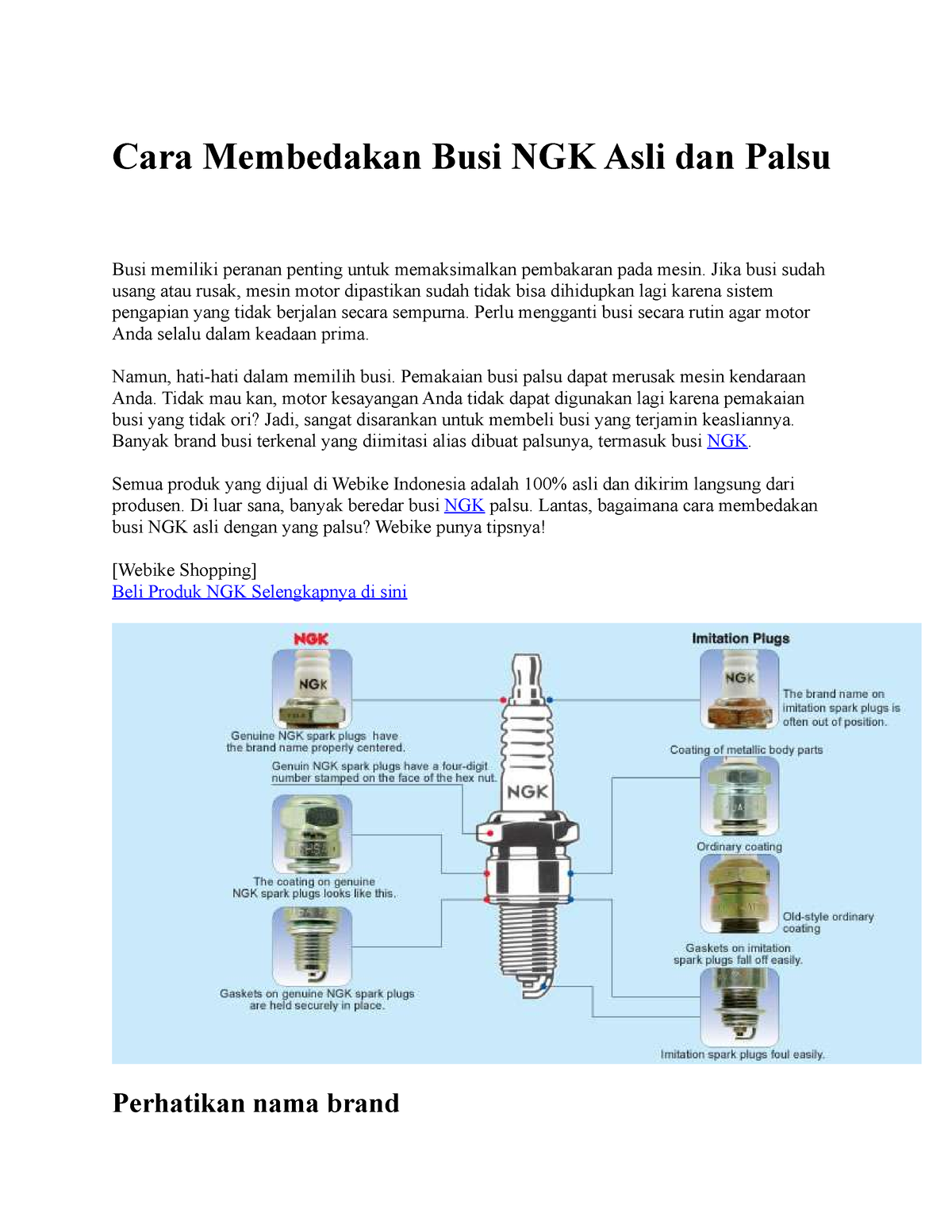 Cara Membedakan Busi Ngk Asli Dan Palsu Jika Busi Sudah Usang Atau