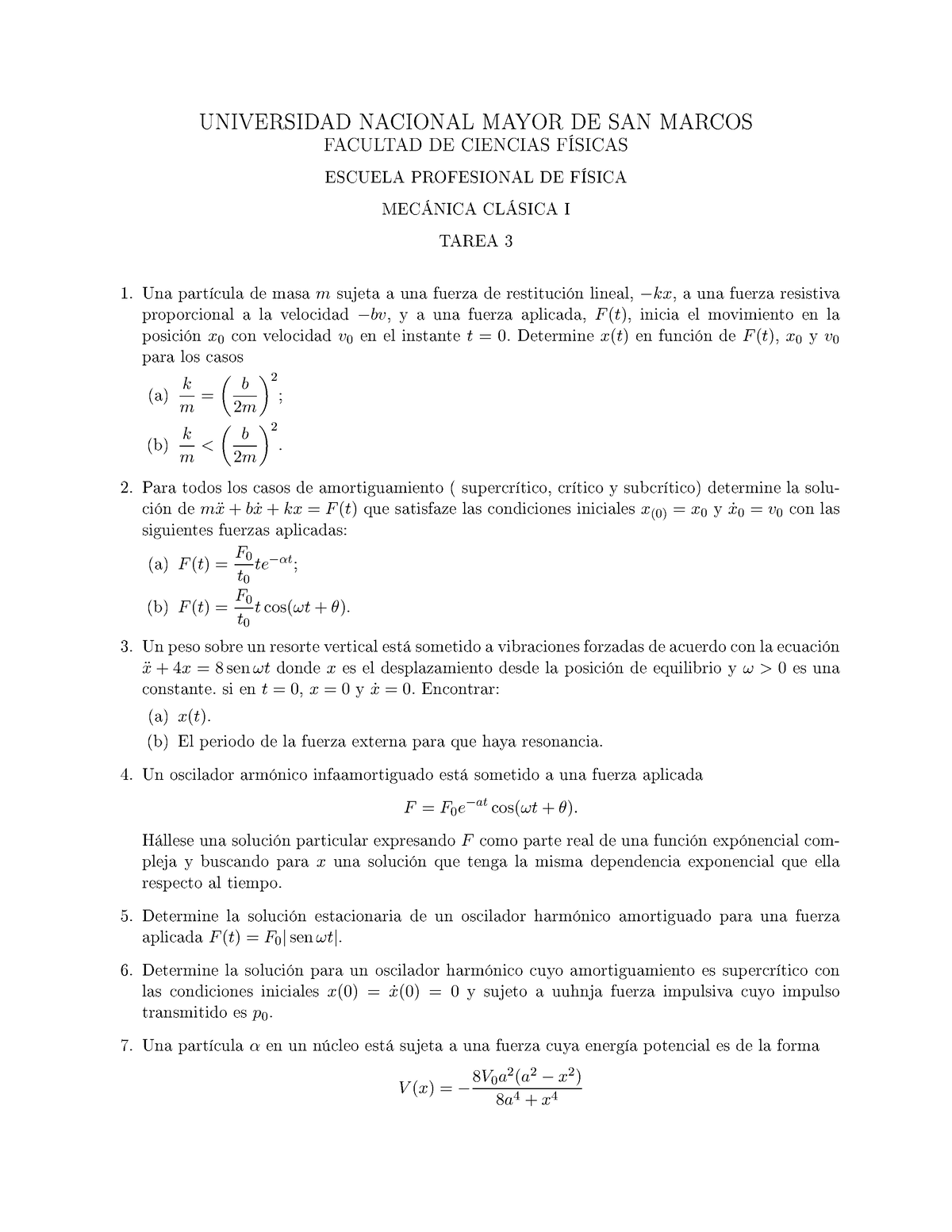 Tarea 3 - DDDDDDDDD - UNIVERSIDAD NACIONAL MAYOR DE SAN MARCOS FACULTAD ...