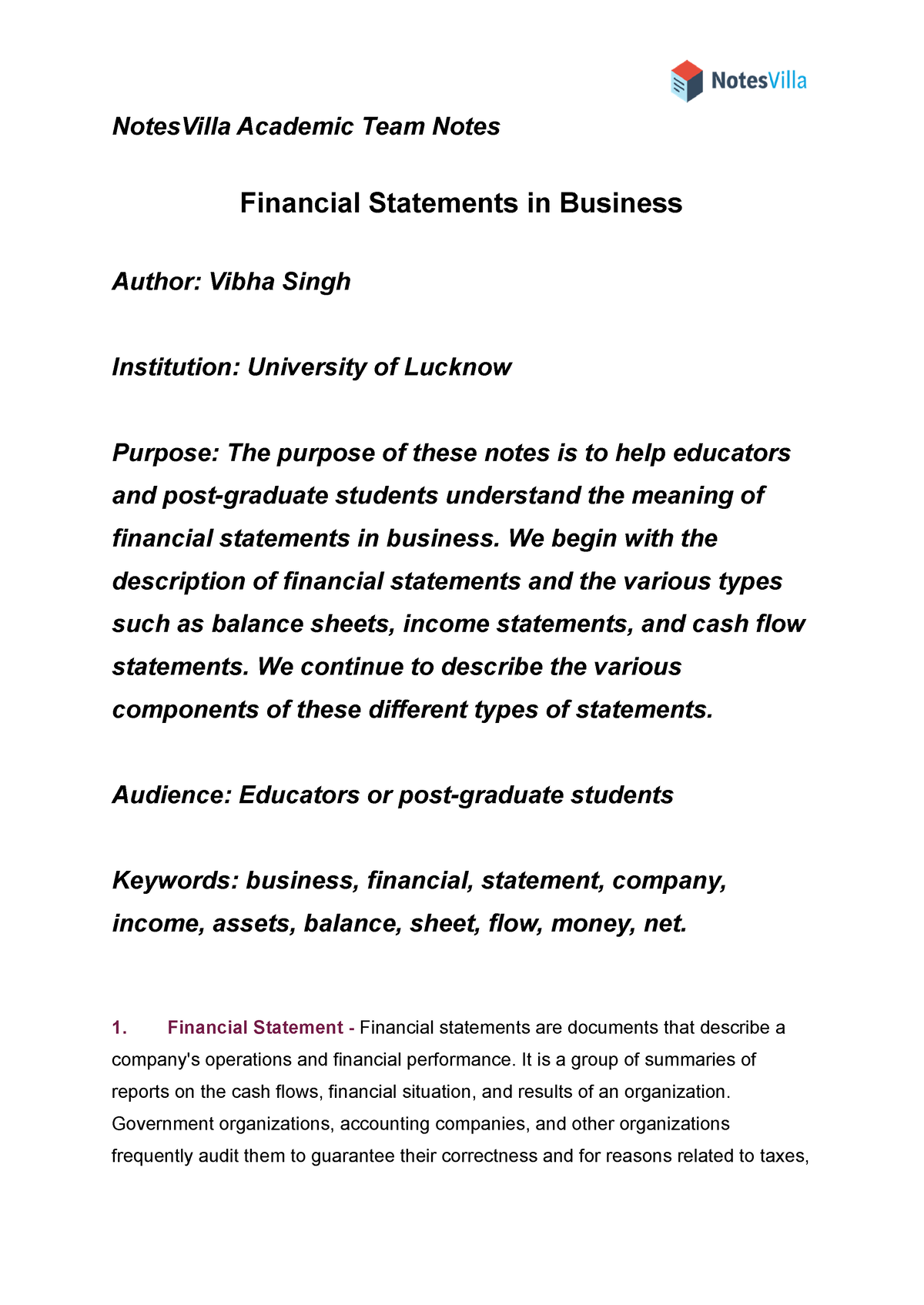 financial-statements-in-business-notes-notesvilla-academic-team-notes