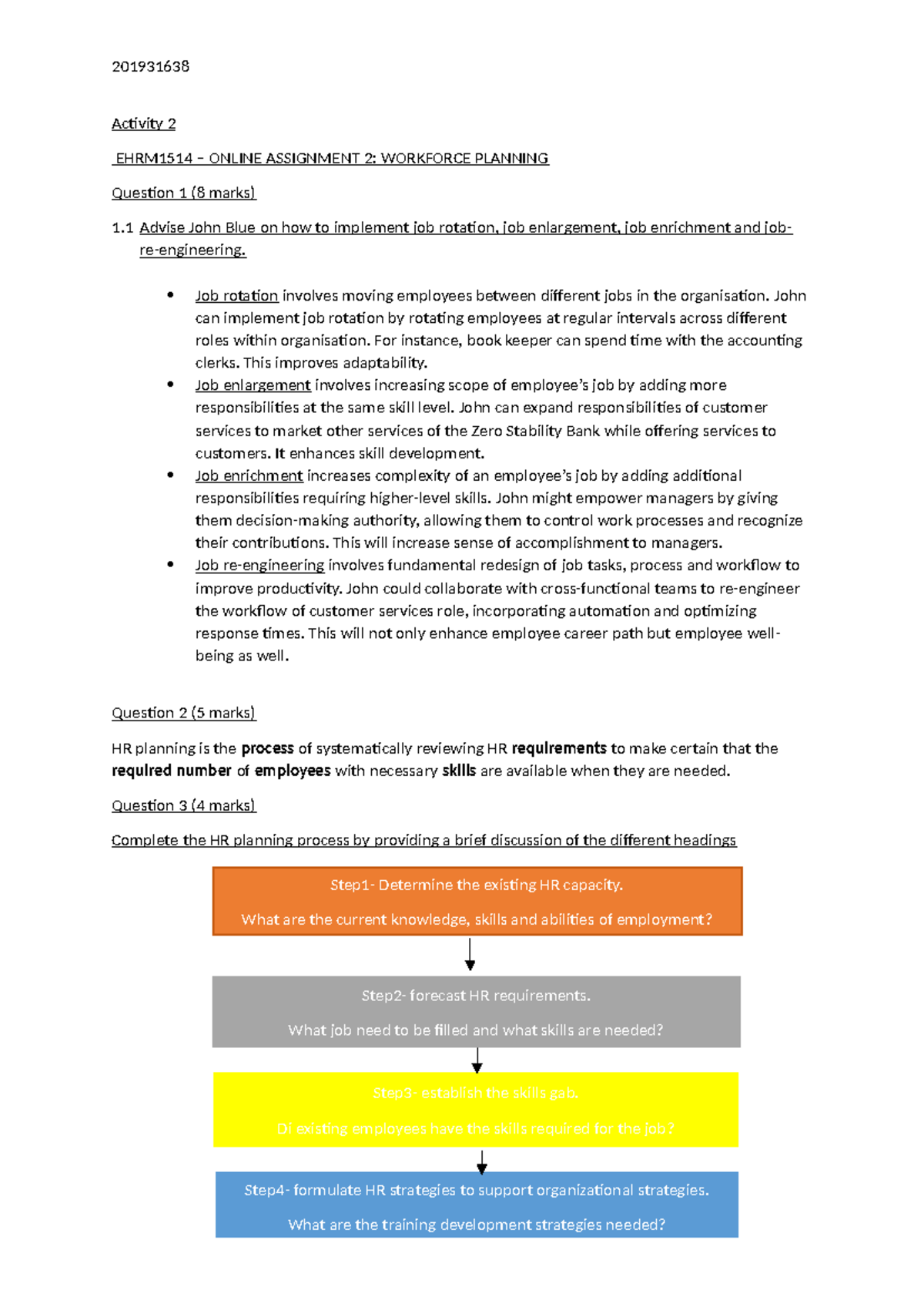 Activity 2 - 201931638 Activity 2 EHRM1514 – ONLINE ASSIGNMENT 2 ...