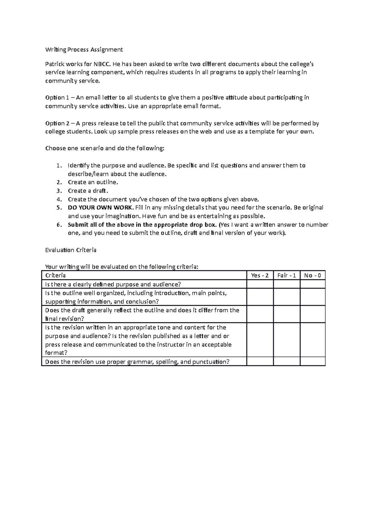 Writing-process-assignment 2119694580 - Wriing Process Assignment ...