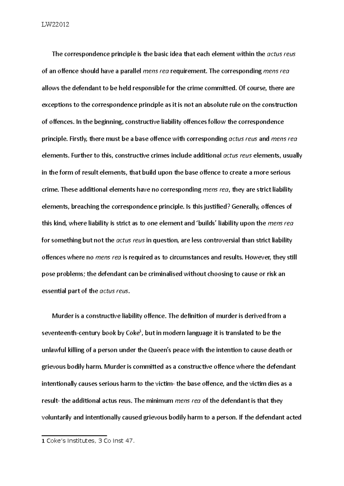 LW22012 Essay The correspondence principle is the basic idea that