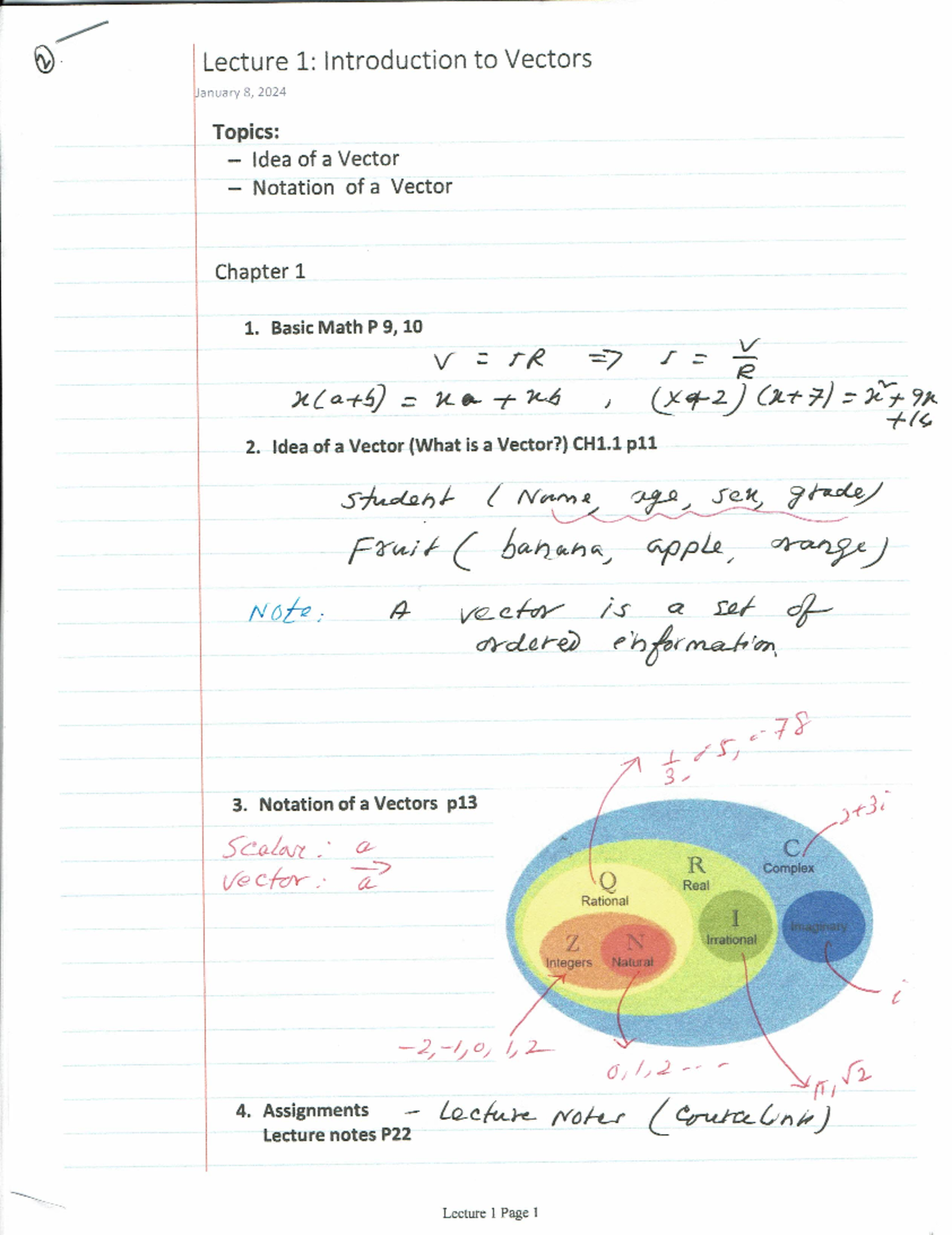 Lecture 1 Section 2 - notes - Mat133Y1 - Studocu