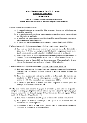 Ejercicios 7 - Practica 7 Uvigo - MICROECONOMIA. 1º GRADO EN A.D ...