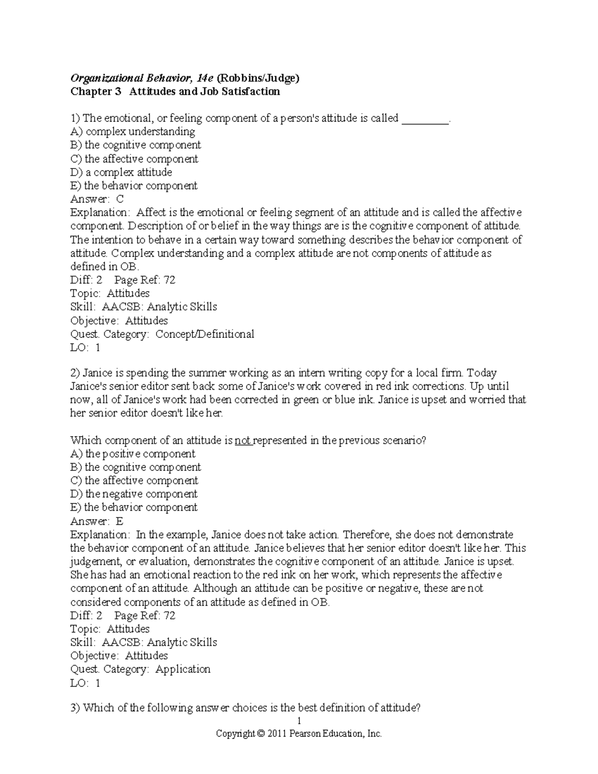 Chapter 3 A test bank for Behavior" course