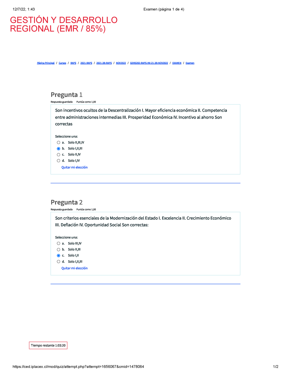 GestióN Y Desarrollo Regional - Ced.iplacex/mod/quiz/attempt.php ...