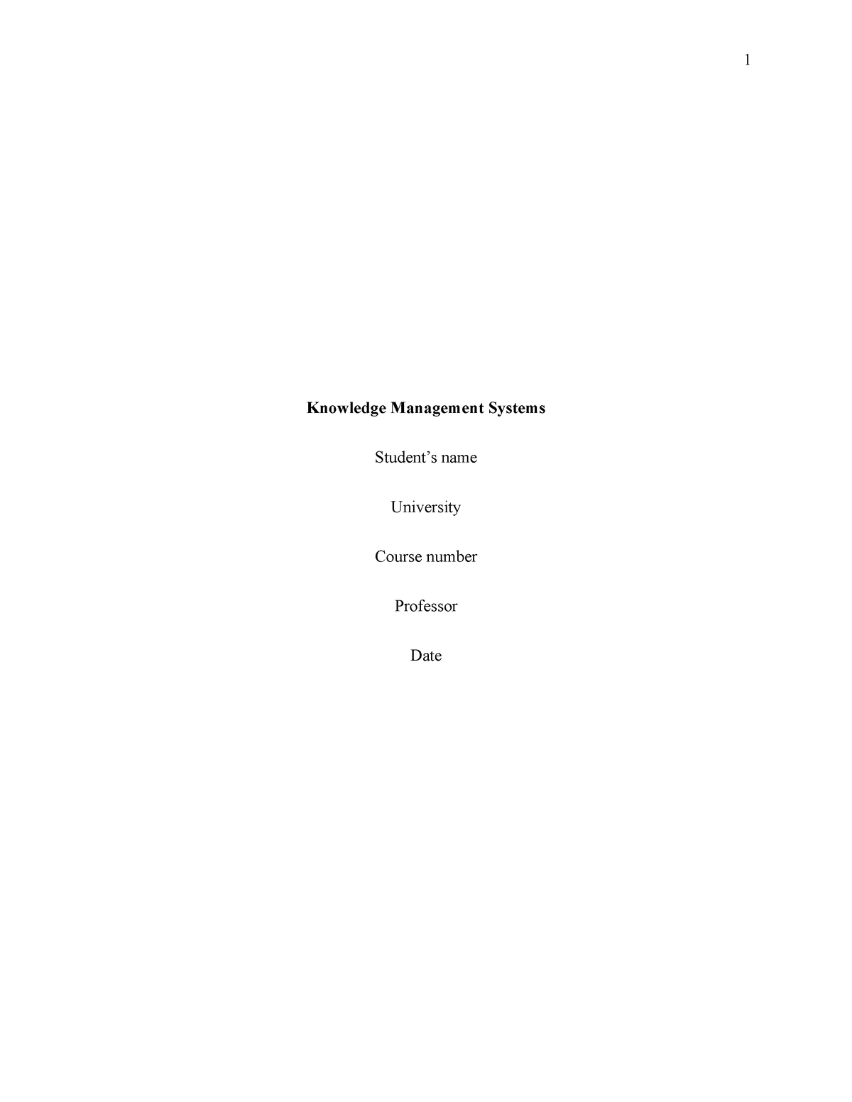 knowledge management essay