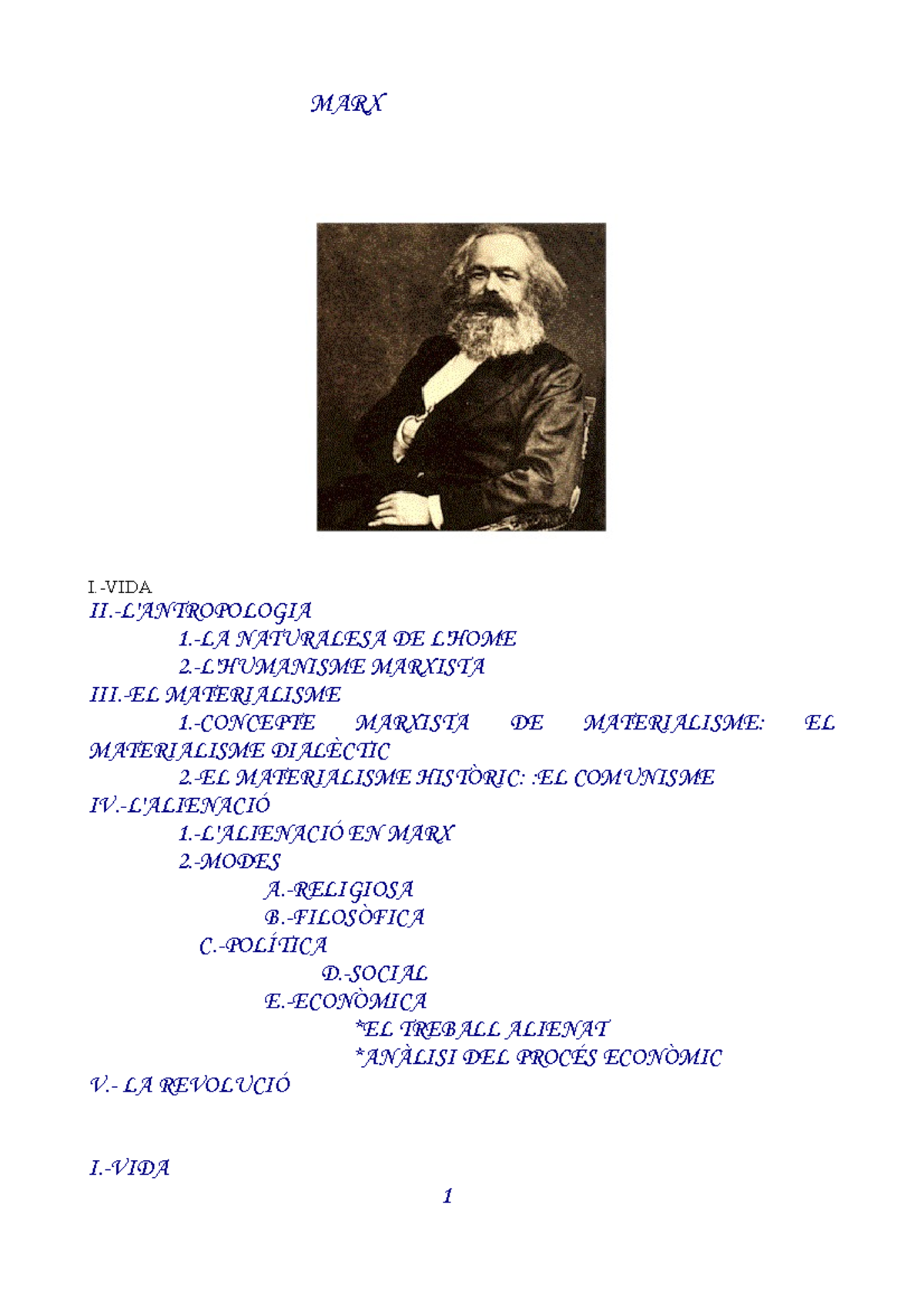 Marx II (2) (1) - Teoria de filosfica de Marx - MARX I.-VIDA II.-L ...