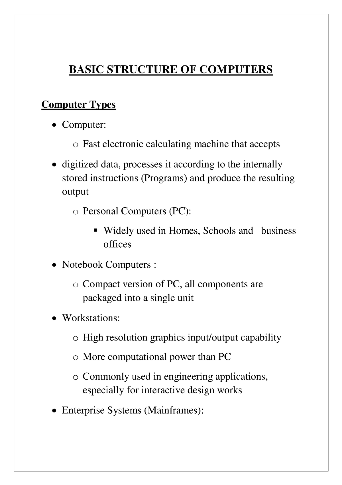 introduction-to-coa-basic-structure-of-computers-computer-types