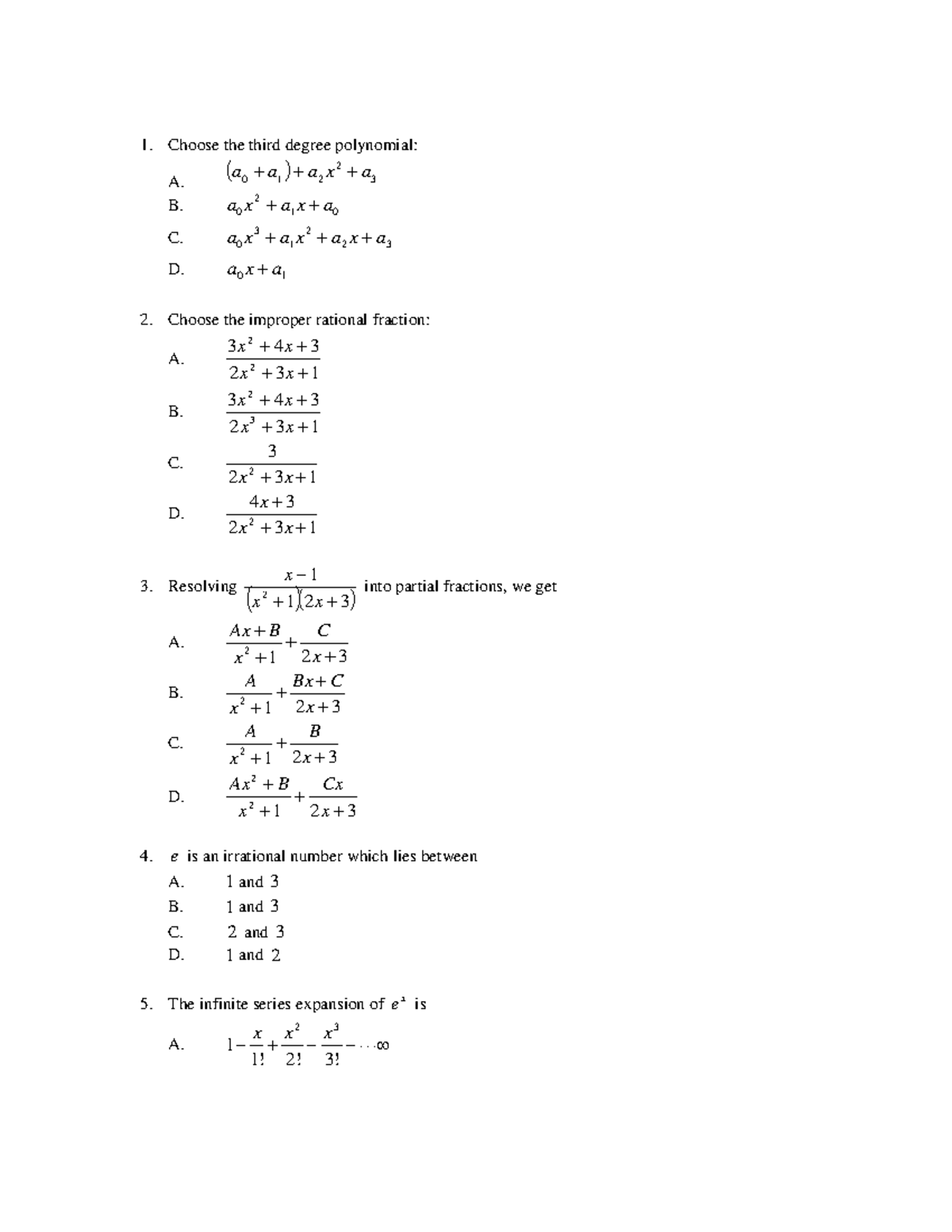 SUCA103 Assessment 1 - Assignement - Choose the third degree polynomial ...