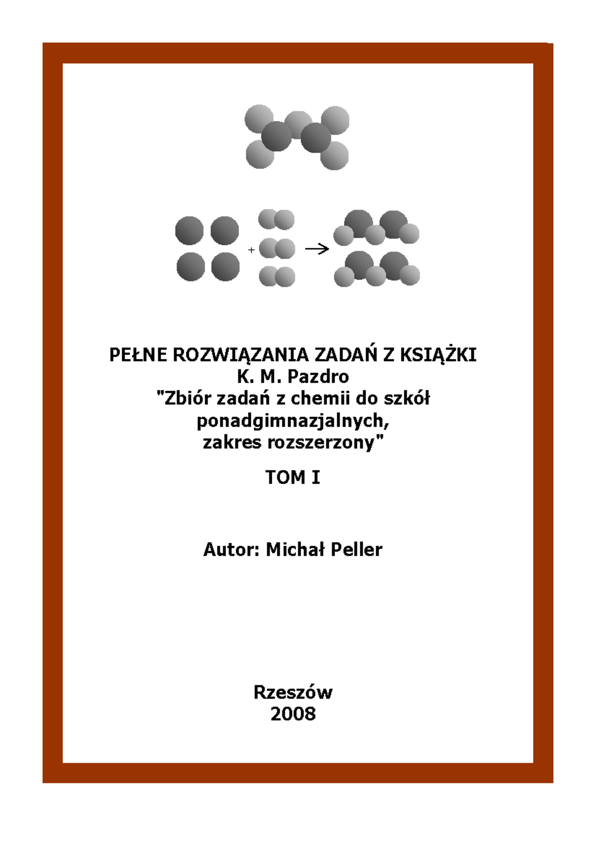 Pdfcoffee - PEŁNE ROZWIĄZANIA ZADAŃ Z KSIĄŻKI K. M. Pazdro "Zbiór zadań