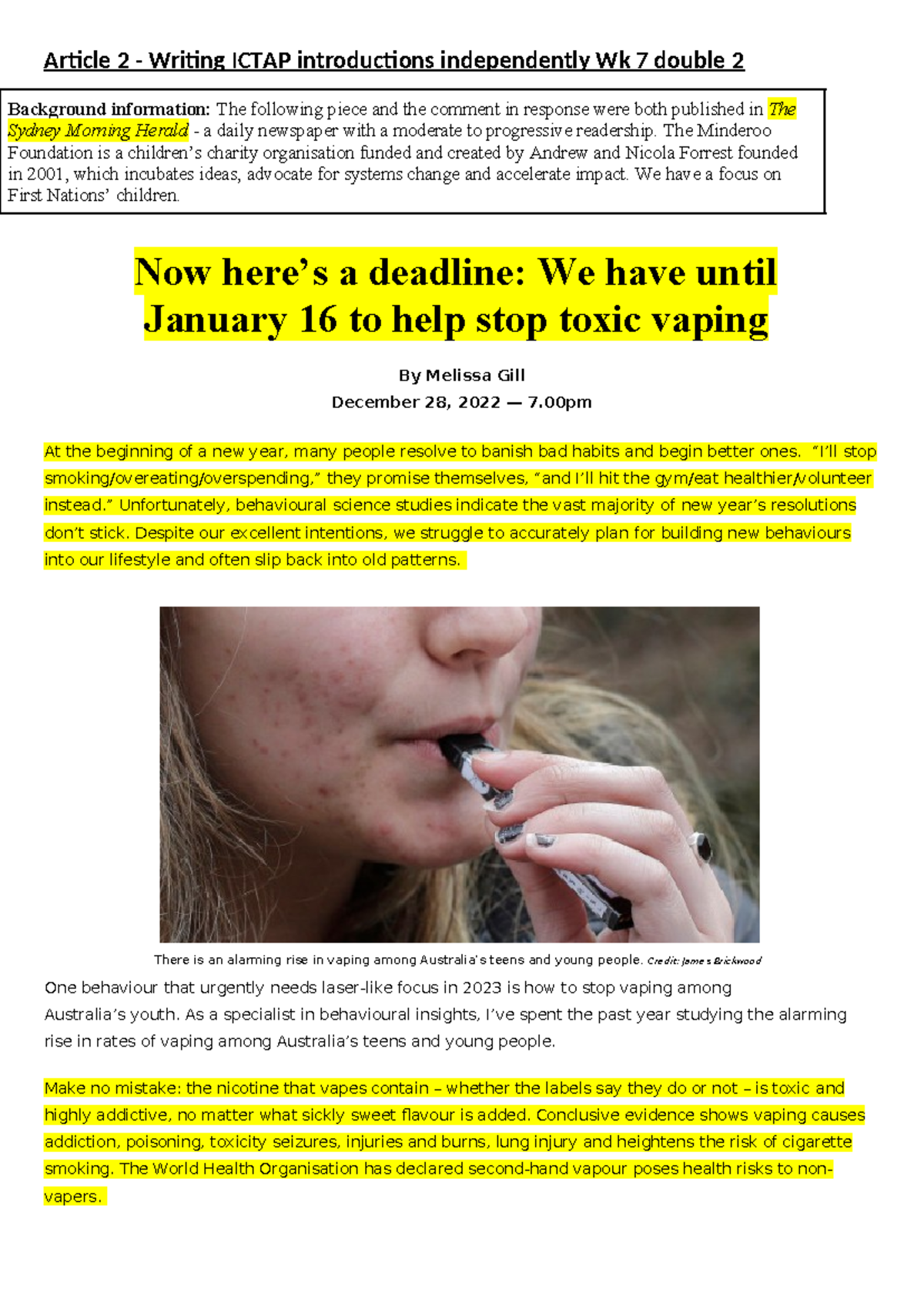 Copy of Vaping Article - one fish two fish red fish stewfish - Article ...