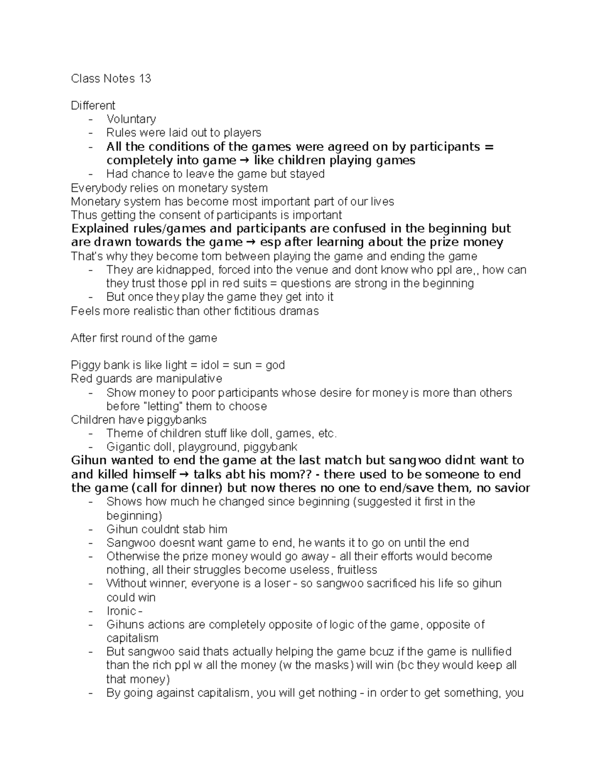 Class Notes 13 - KOREAN 0075 Intro to Korea through Films - Professor ...