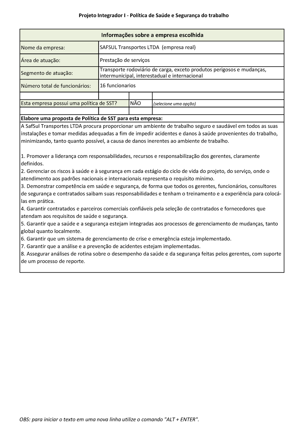 Atividade Projeto Integrador - Projeto Integrador I - Política De Saúde ...