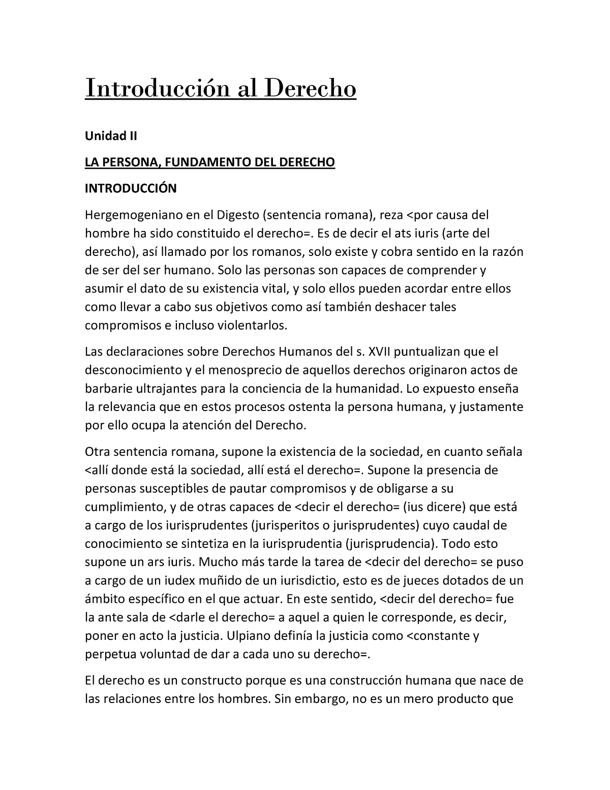 Unidad II Introducción Al Derecho - Introduccion Al Derecho - UCASAL ...