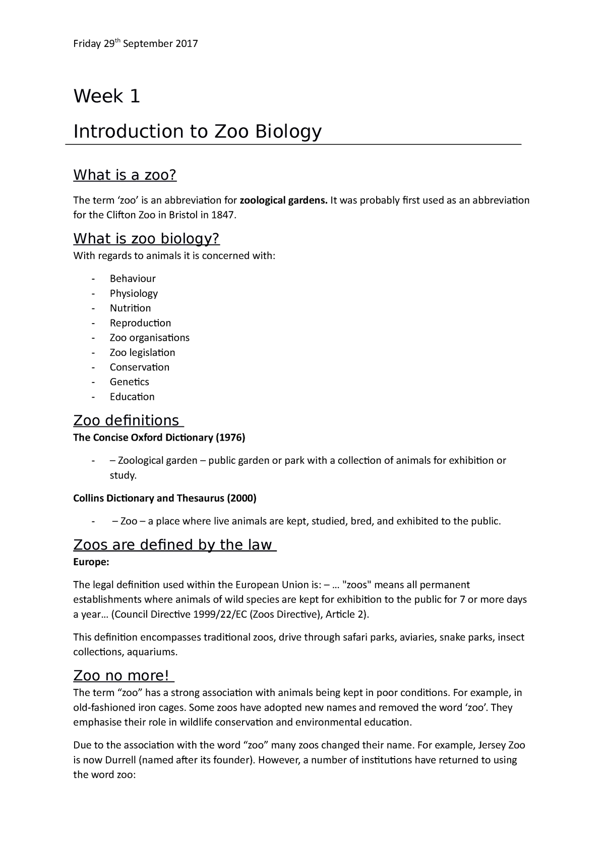 week-1-introduction-to-zoo-biology-week-1-introduction-to-zoo