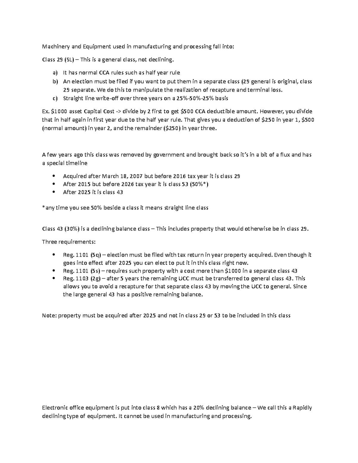 Week 3 Notes - CHPT 5 - Chapter 5 - CCA classes - Machinery and ...