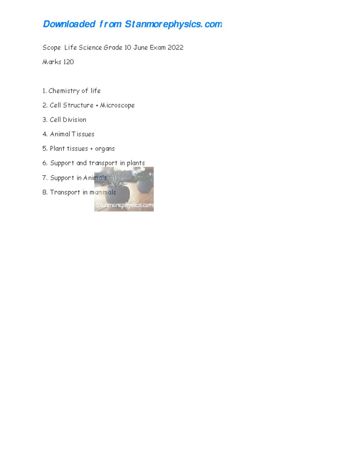 Scope Life Science grade 10 for June Exam 2022 - Scope Life Science ...