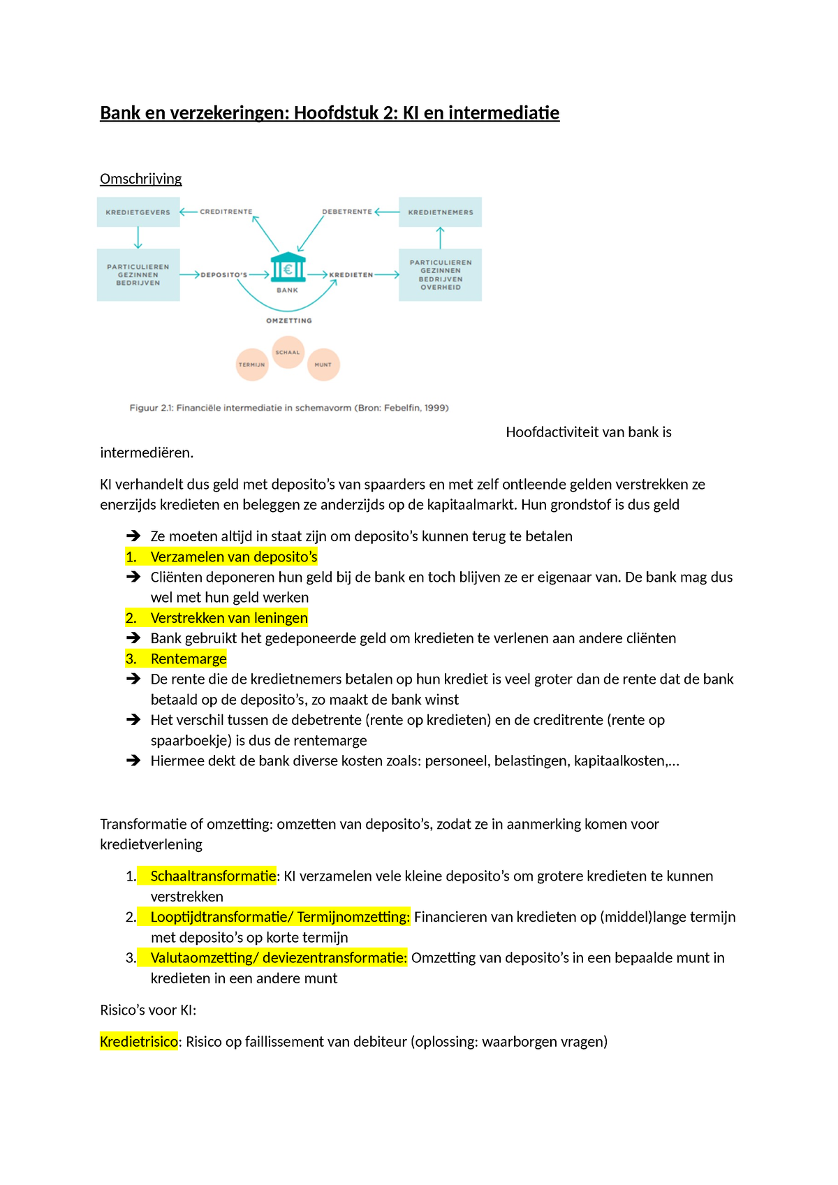 H2 B En V Samenvatting - Bank En Verzekeringen: Hoofdstuk 2: KI En ...