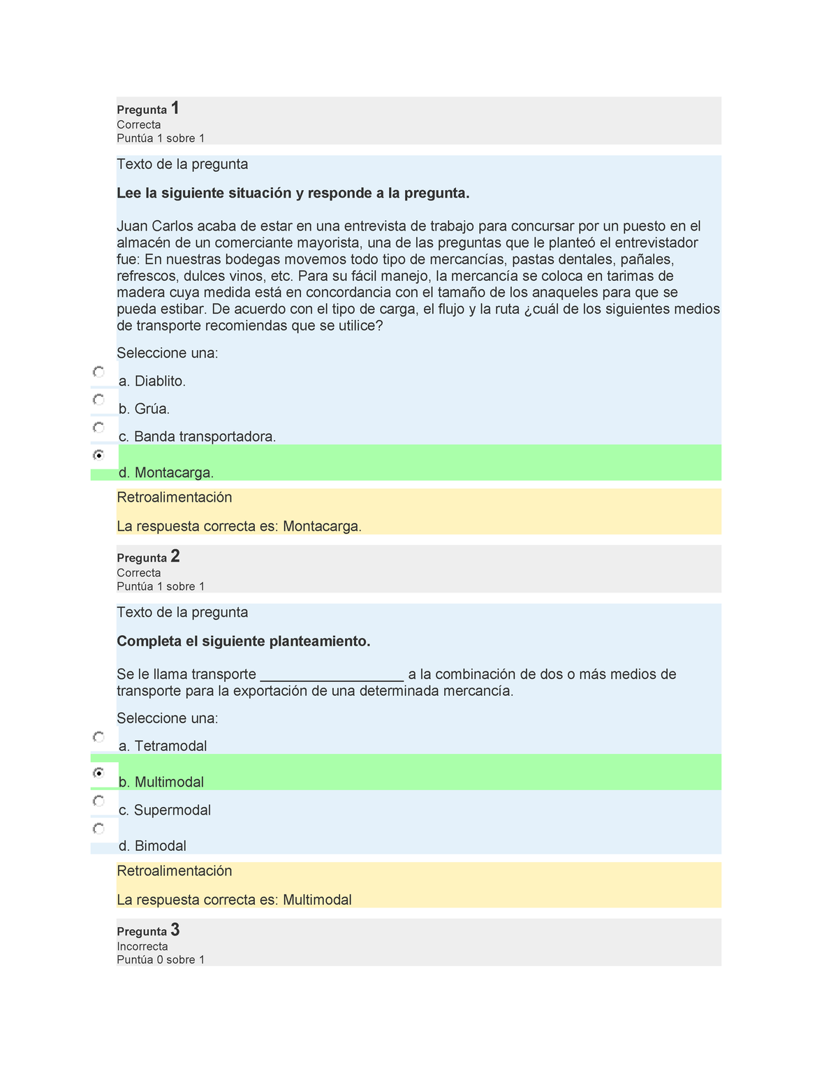 Pregunta - EA4. Conceptos De Logística Y Transporte - Pregunta 1 ...