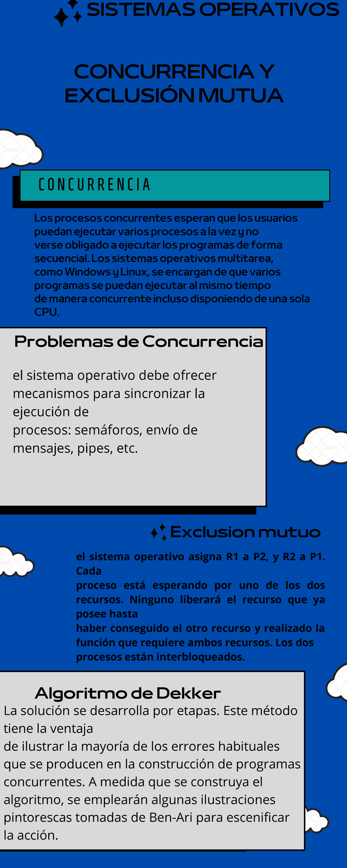 Concurrencia y exclucion mutua el sistema operativo debe ofrecer mecanismos para sincronizar Concurrencia y exclucion mutua el sistema operativo debe ofrecer mecanismos para sincronizar