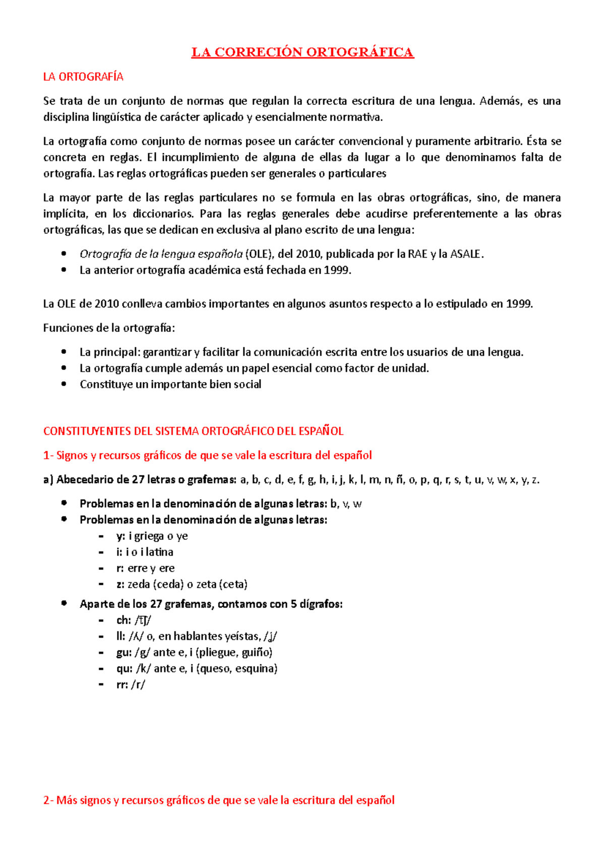 Tema 7 La Correcion Ortografica Espanol Normativo I 1268 Um Studocu