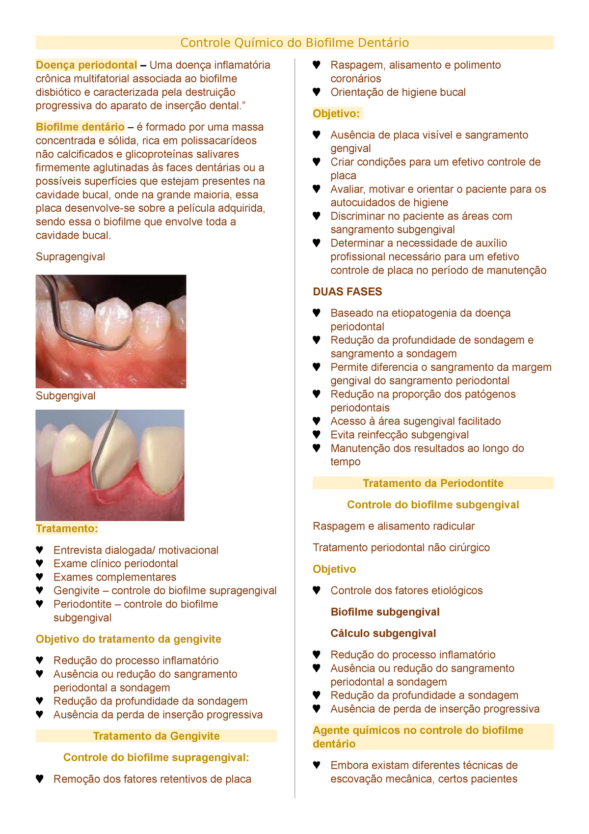 Controle Químico Do Biofilme Dentário Cirurgia Oral Uff Studocu