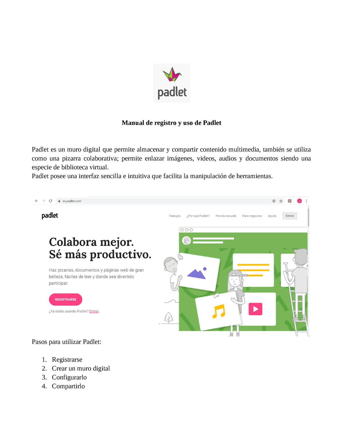 Manual-Padlet - MANUAL DE USUARIO - Manual De Registro Y Uso De Padlet ...