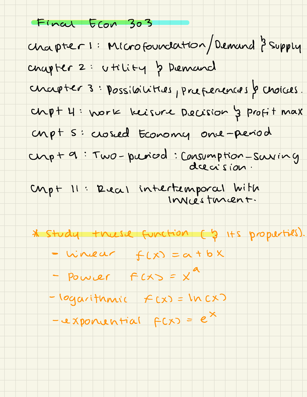 Final Econ 303 - Summary Intermediate Macroeconomic Theory I - Fincul ...