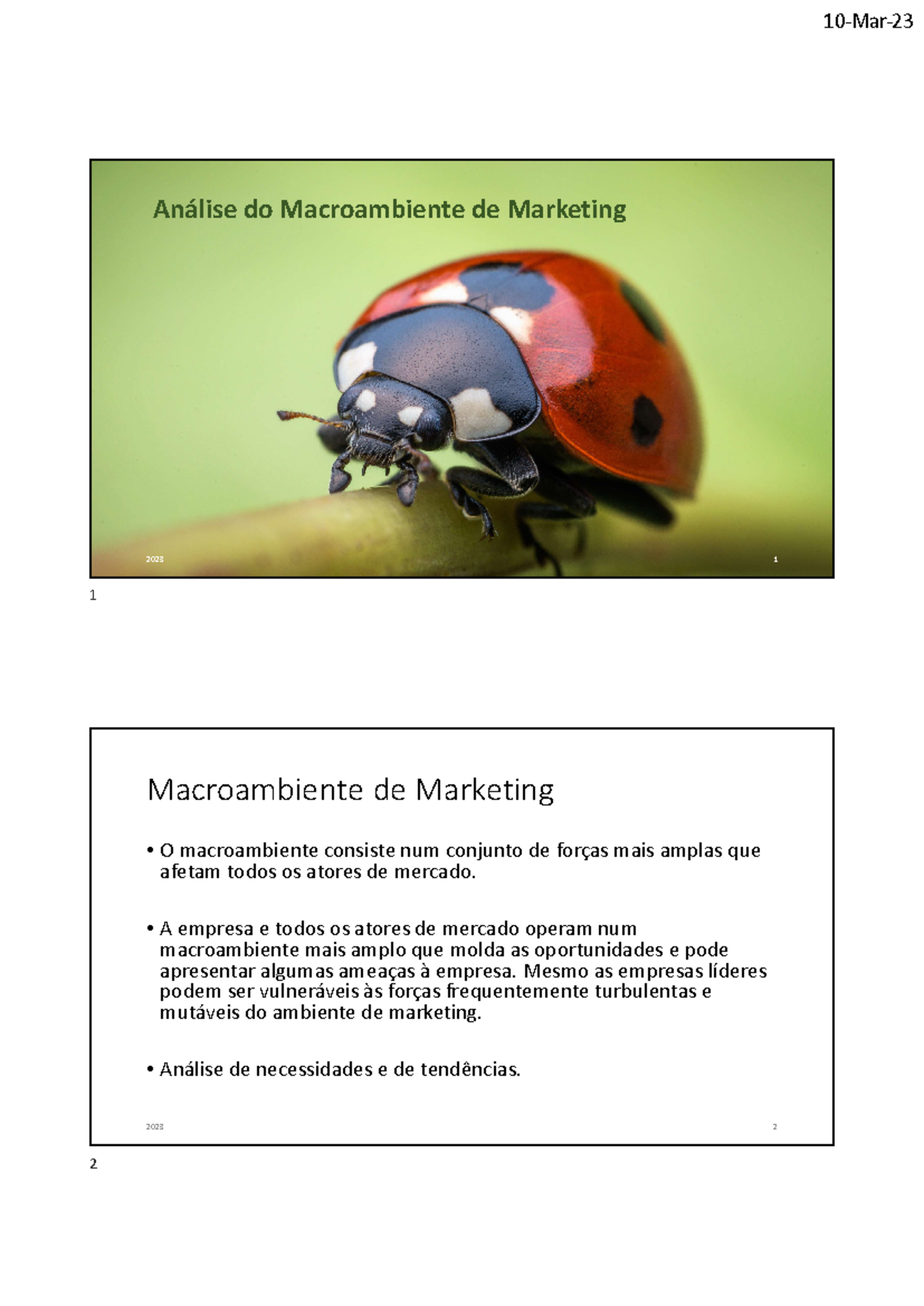 macro - micro - pest - swot - 2023 1 Análise do Macroambiente de ...