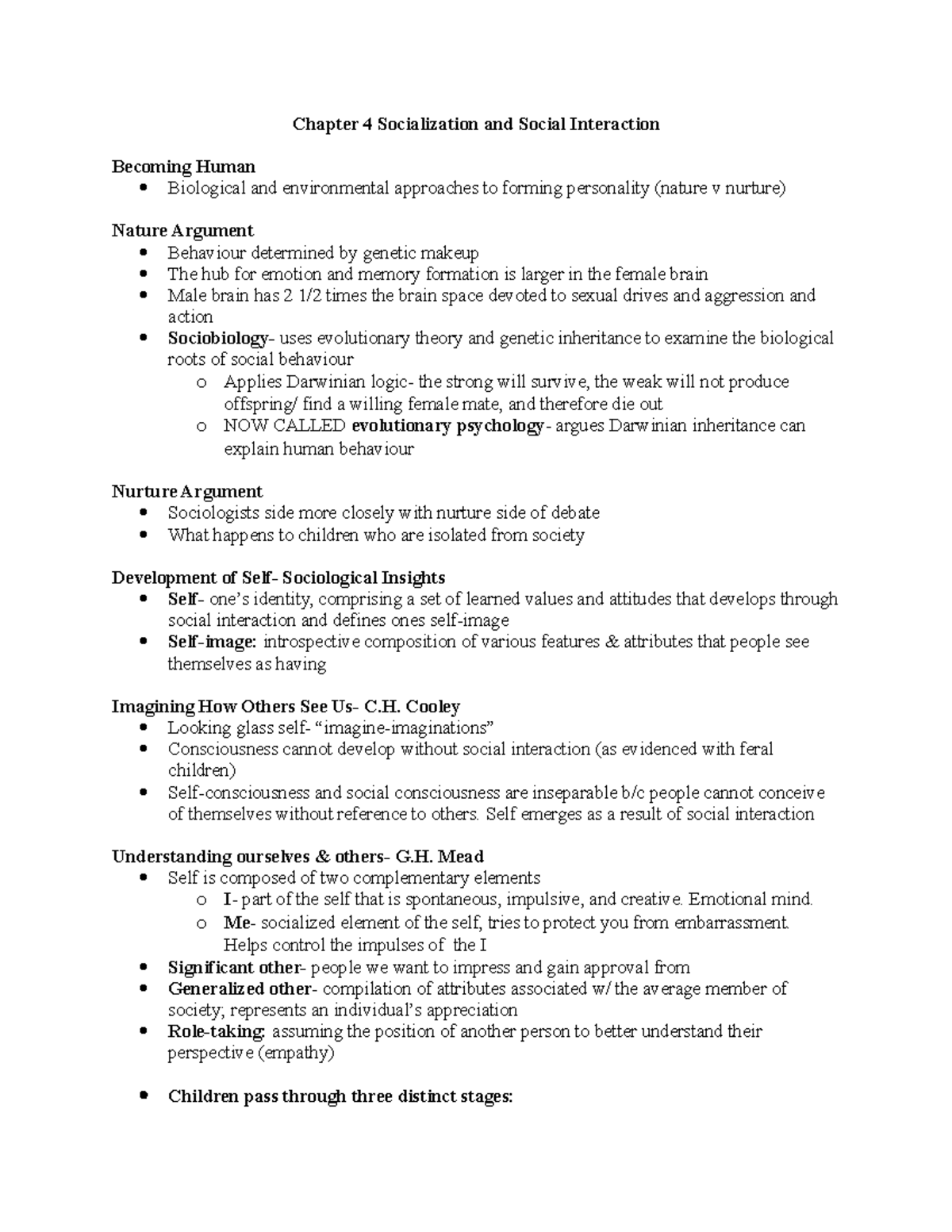 Chapter 4 Socialization And Social Interaction - Chapter 4 ...