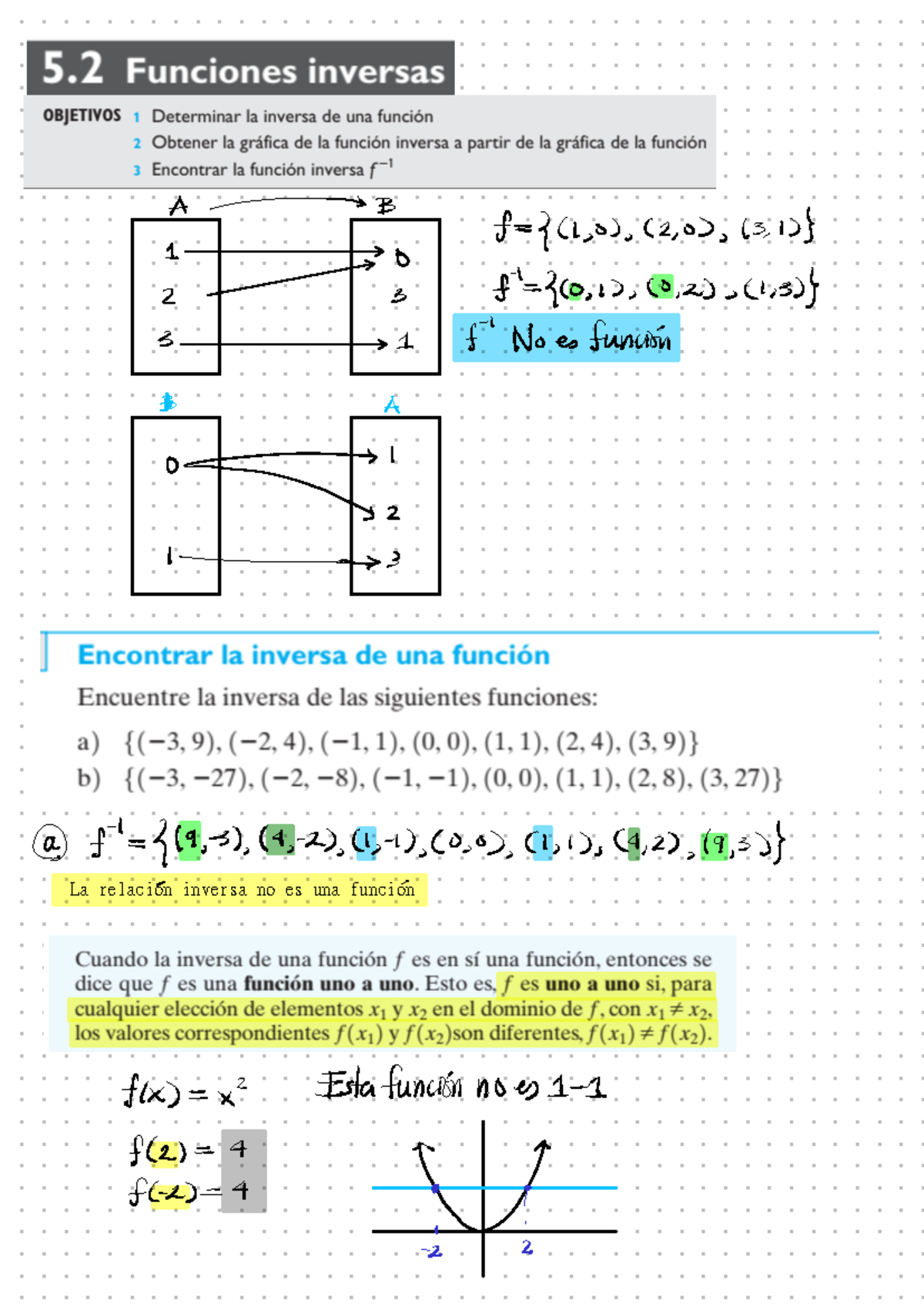 02 Abril 2024 Funciones Inversas annotated - Matematica I - La relacion ...