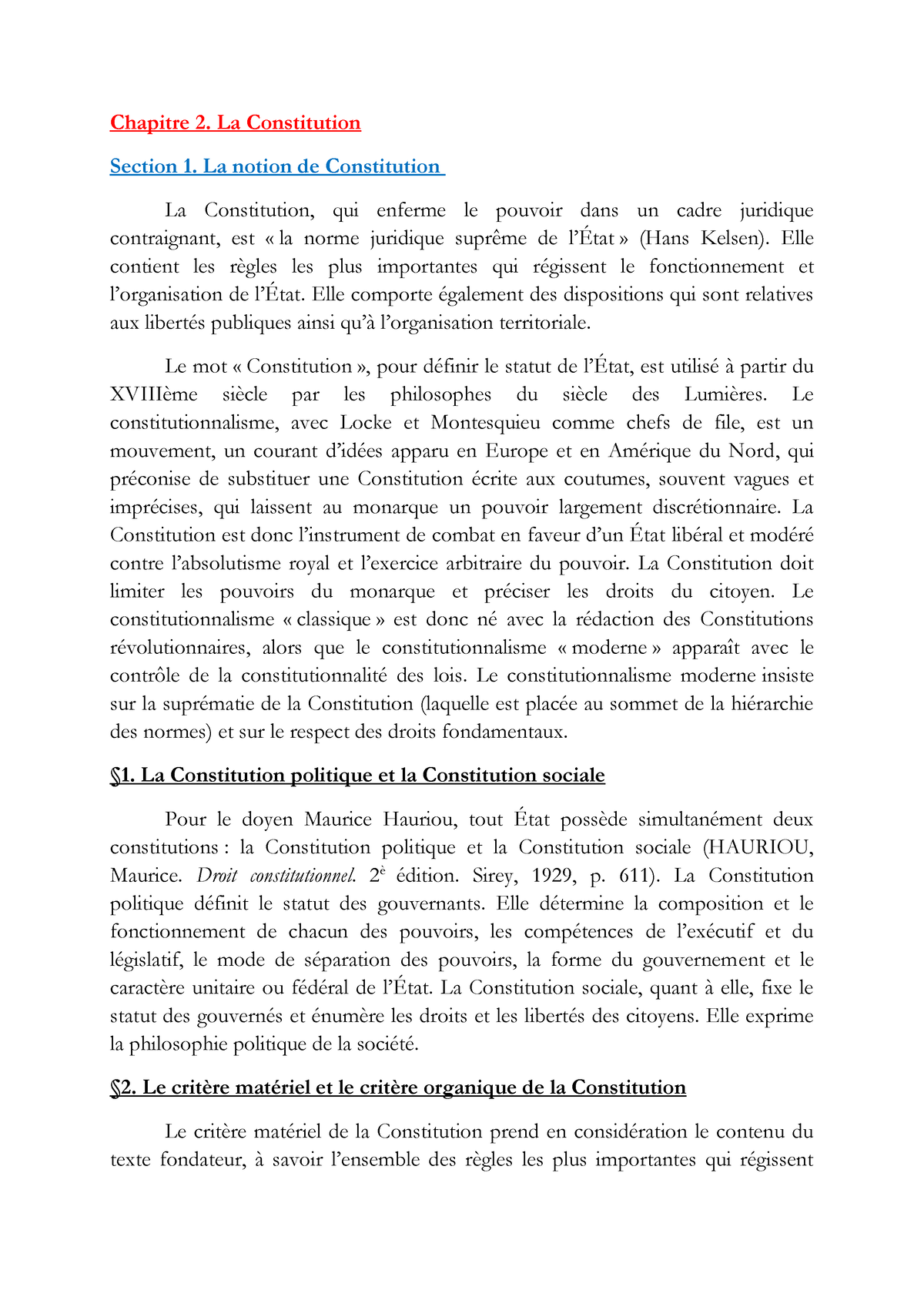 dissertation la notion de constitution