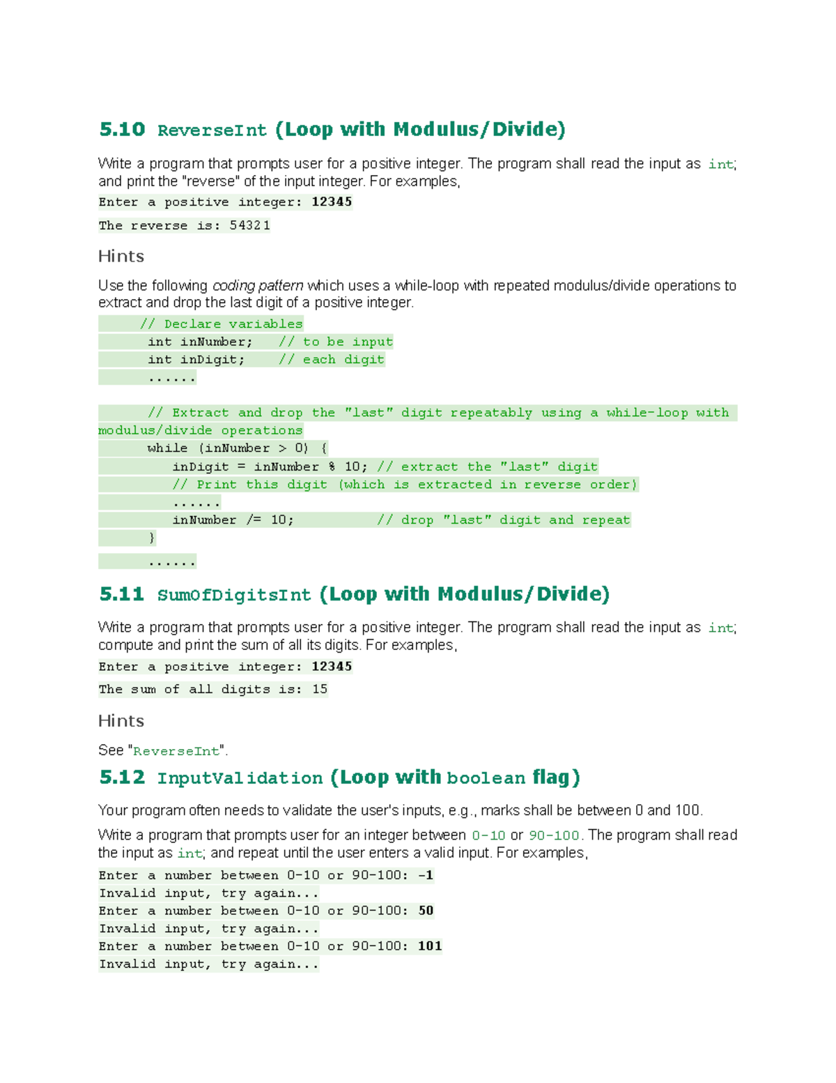 java-practice-exercises-4-5-reverseint-loop-with-modulus-divide