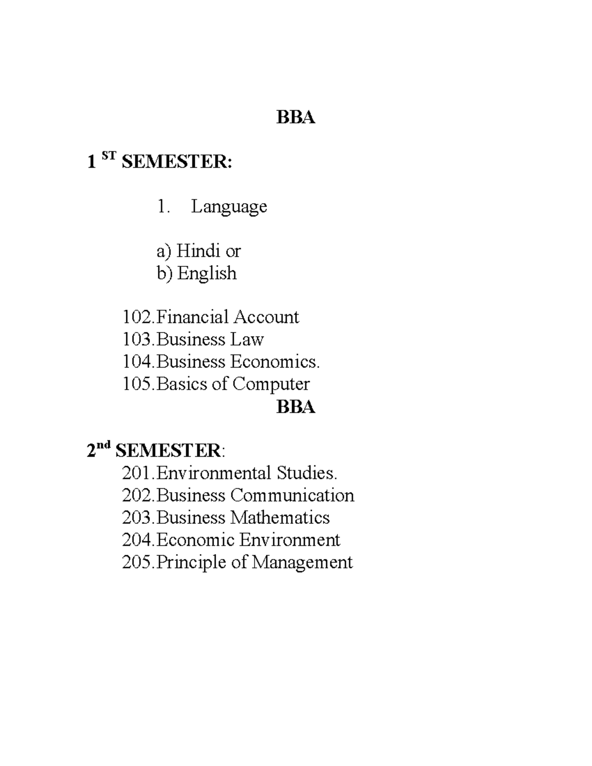 bba-syllabus-bba-1-st-semester-1-language-a-hindi-or-b-english