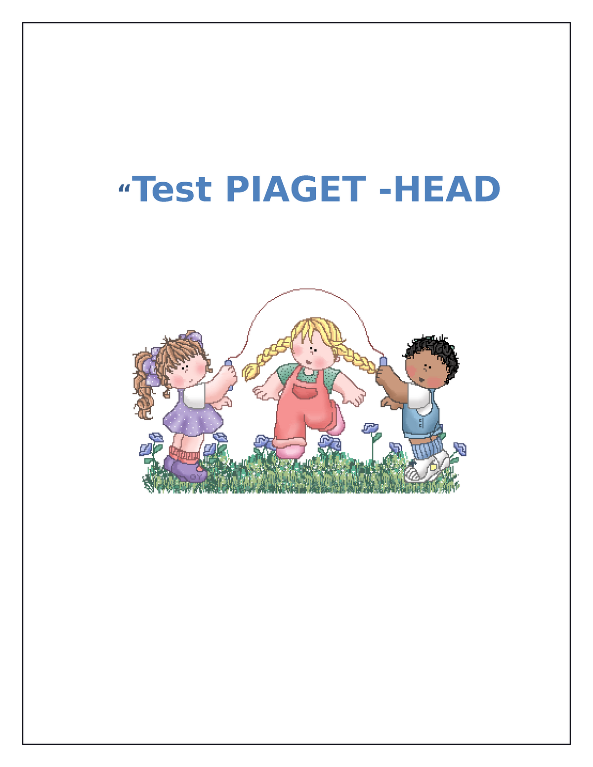 296121980 Tets Piaget Head Test PIAGET HEAD TEST N 3 BATERIA