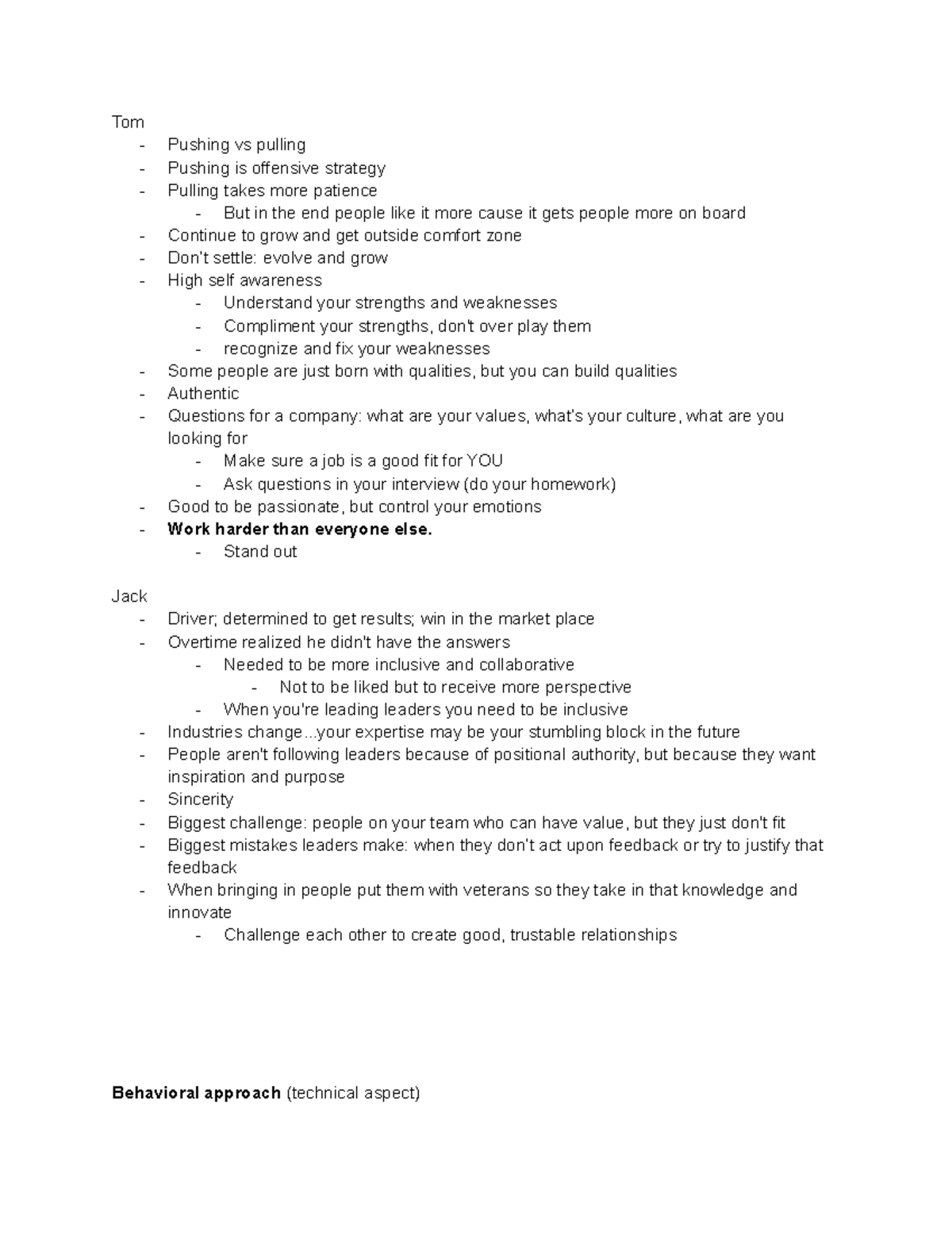 9 23 WITH Speakers - class notes - Tom - Pushing vs pulling - Pushing ...