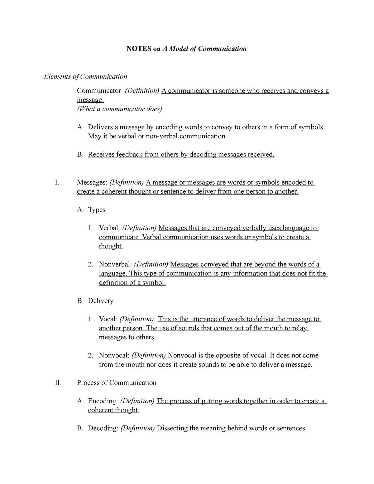 notes-on-a-model-of-communication-notes-on-a-model-of-communication