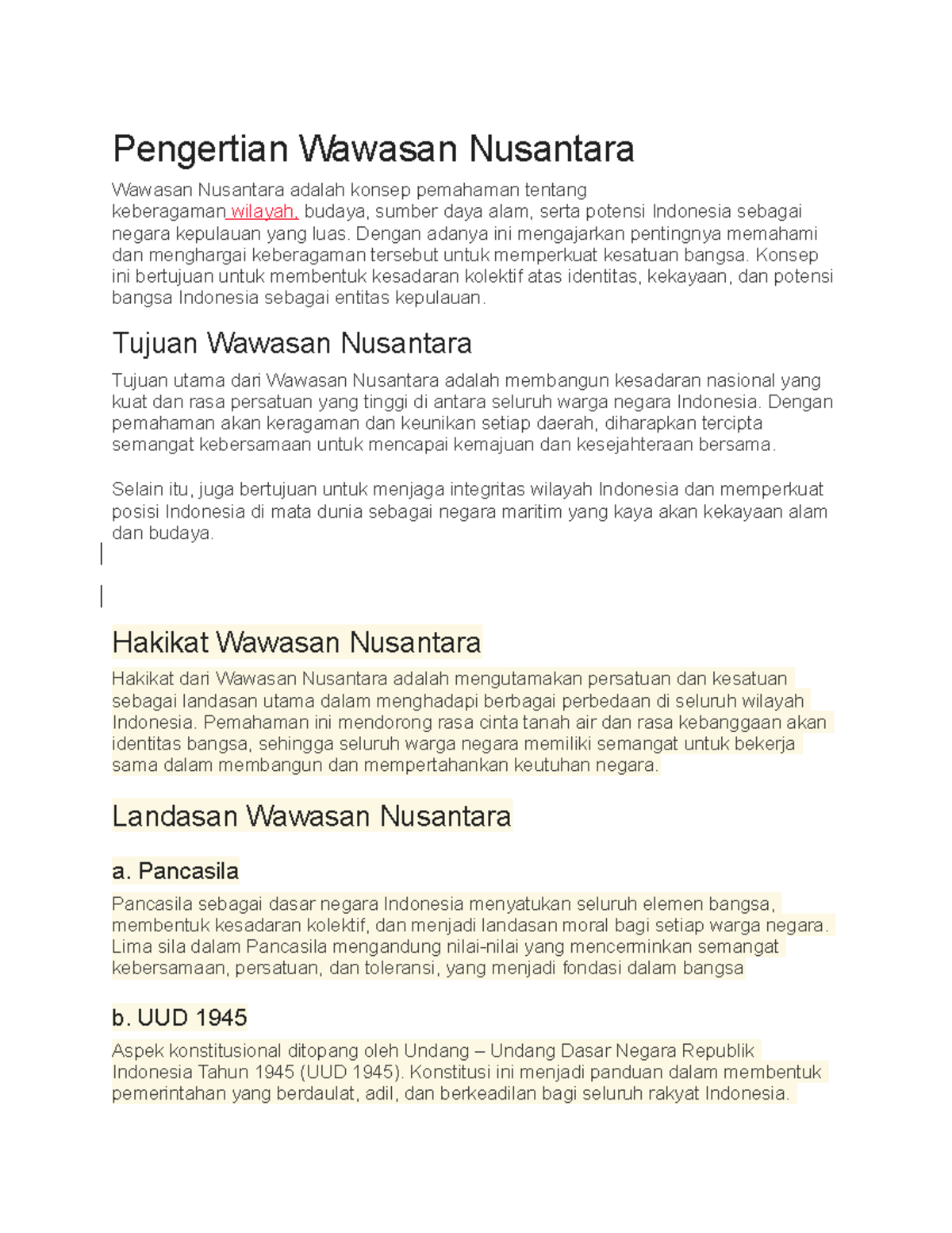 Pengertian Wawasan Nusantara - Pengertian Wawasan Nusantara Wawasan ...