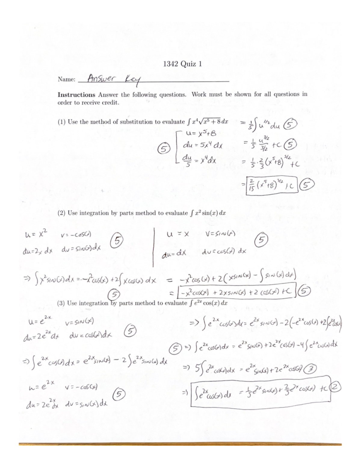 Quiz 1 // Solutions - MATH 1342 - Studocu