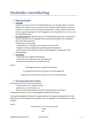 Samenvatting Examen Stedelijke Ontwikkeling En Woonbeleid - Dior ...