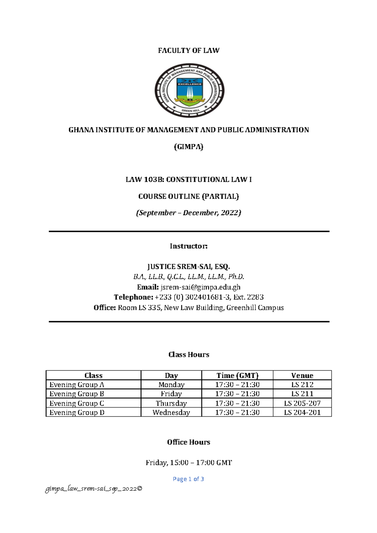 Lecture 1 - Reading List - Page 1 of 3 gimpa_law_srem-sai_sep_202 2