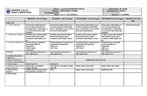 WEEK3-dll- English - GRADE 1 to 12 DAILY LESSON LOG School CALANGAY ...