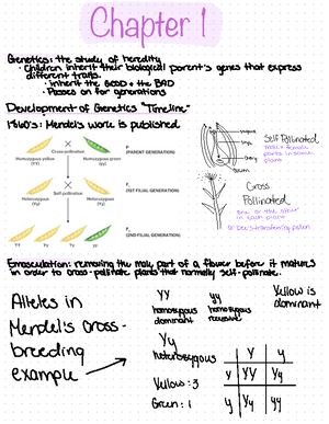 Genetics Week 1 - Lecture notes - Genetics 1/23/ What is genetics ...