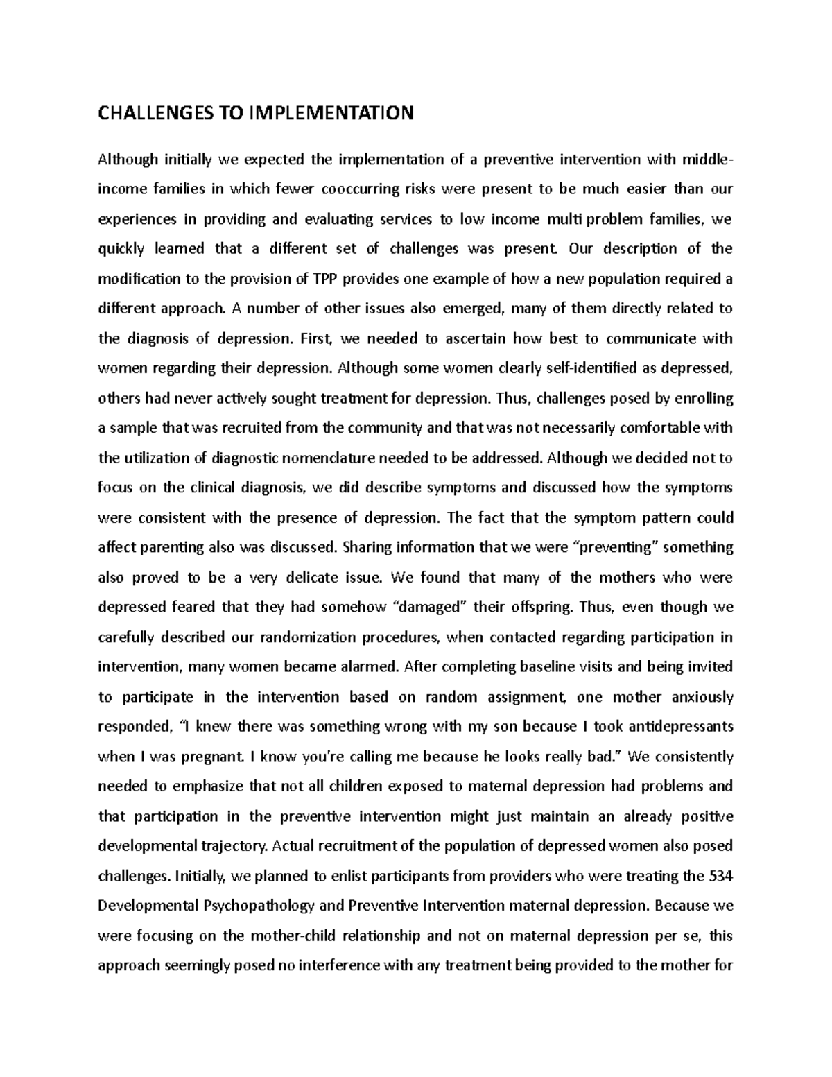 Module 4 - implementations - CHALLENGES TO IMPLEMENTATION Although ...